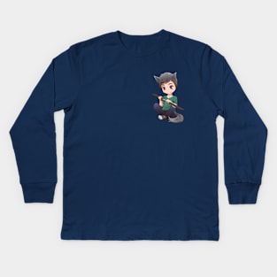 Chibi Robert Kids Long Sleeve T-Shirt